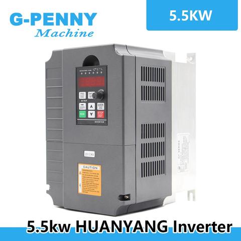 HY GT 220v 5.5kw VFD Variable Frequency Drive Vector Inverter 380v VFD  1P/3P input 3P output spindle Driver motor speed control ► Photo 1/6