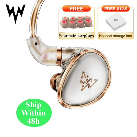 Whizzer Kylin HE03 HIFI Music Headset Rich Clear Bass Dynamic Wired Ear Hook  3.5mm 2PIN 5N OFC Cable Headphones Earphones ► Photo 1/6