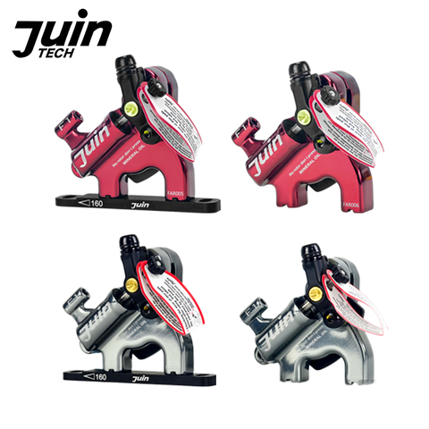 Juin Tech F1 bicycle disc brake caliper line pull hydraulic brakes set MTB XC road mountain bike brake rotors 160mm flat mount ► Photo 1/6