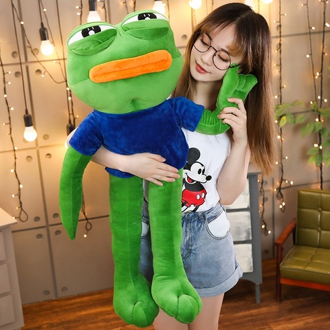 Creative 50-90cm Cute Magic Expression Pepe The Frog Sad Frog Plush 4chan Meme Toys Stuffed Animal Dolls for Kids Lovely Gift ► Photo 1/6