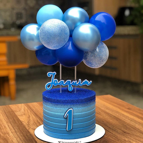 1Set 10pcs Cake Topper Tools Happy Birthday Balloon Cake Topper Cloud Shape for Wedding Birthday Party Cake Decoration Balloon ► Photo 1/6