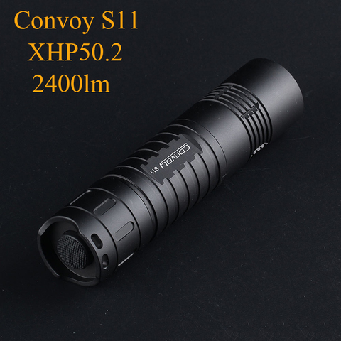 Convoy S11 XHP50.2 2400lm LED Flashlight EDC Flash Light Black Tactical Torch 18650 26650 Portable Lanterna LED Camping Light ► Photo 1/6