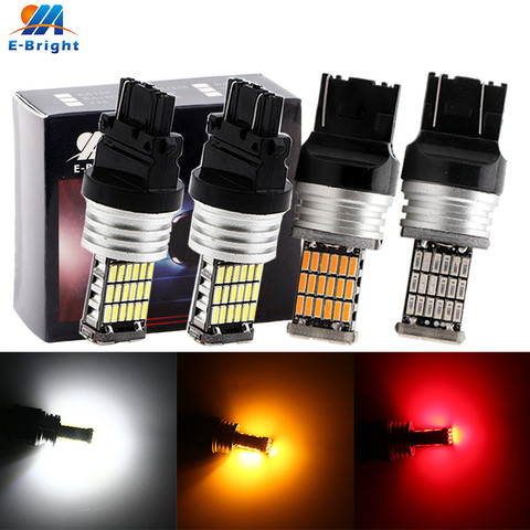 2X Canbus No Error T20 7440 7443 4014 45 SMD 3156 3157 Amber Red White Cars  LED Bulbs Turn Signal Parking Reverse Backup Light - Price history & Review