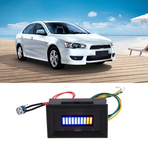 12V Universal Motorcycle Car Oil scale meter LED Oil Fuel level Gauge Indicator ► Photo 1/6