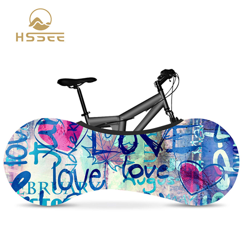 HSSEE 26“-28” 700C Bicycle Indoor Dust Cover Graffiti Series High Strength Elastic Fabric Bike Cover Road Bike Accessories ► Photo 1/6