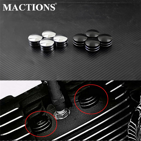 Motorcycle Spark Plug Head Bolt Cap Cover Plug Black/Chrome For Harley Twin Cam Touring 1999-2017 Sportster XL 883 1200 48 72 ► Photo 1/6
