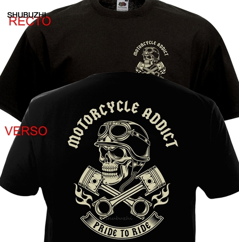 Motorcycle Addict Biker Chopper Bobber Motard Motorrad Summer Short Sleeve Plus Size Print Men T Shirt Summer  T Shirt ► Photo 1/6
