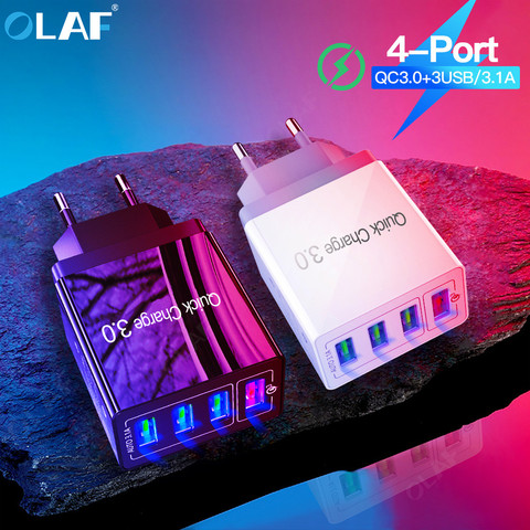 4 Ports Quick Charge 3.0 Wall USB Smart Charger Adapter Mobile Phone 5V 3A Charge Fast Charging for iPhone iPad Samsung XiaoMi ► Photo 1/6