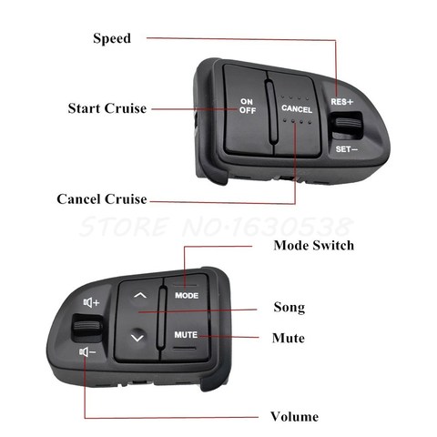 Multi function Steering Wheel Audio Cruise Control Buttons For Kia sportage SL with backlight car styling ► Photo 1/6