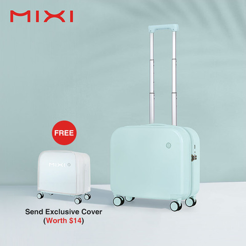 Mixi Aesthetic Design Carry On Suitcase Travel Luggage Boarding Cabin Case for Short Trip 100% PC Hardside M9236 18 Inch ► Photo 1/6