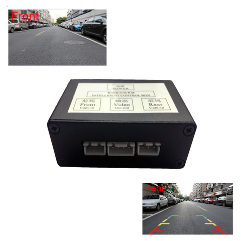 Two Cameras Image Switch Control Box for Front View / Rear View Parking System Video car dual cameras switch control two channel ► Photo 1/6