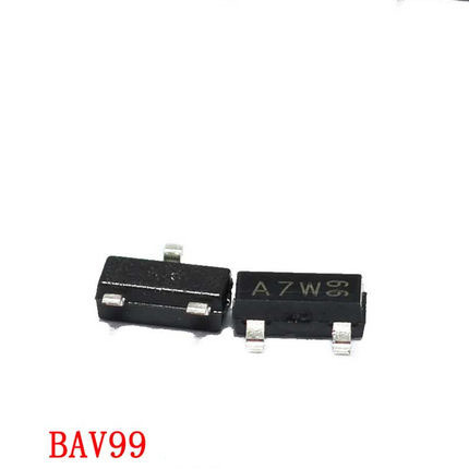 50PCS BAV99 A7 A7W SOT-23 0.2A/70V SOT23 SOT SMD new and   IC Chipset ► Photo 1/1