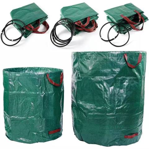 60L-500L Large Capacity Garden Bag Reusable Leaf Sack Trash Can Foldable Garden Garbage Waste Collection Container Storage Bag ► Photo 1/5