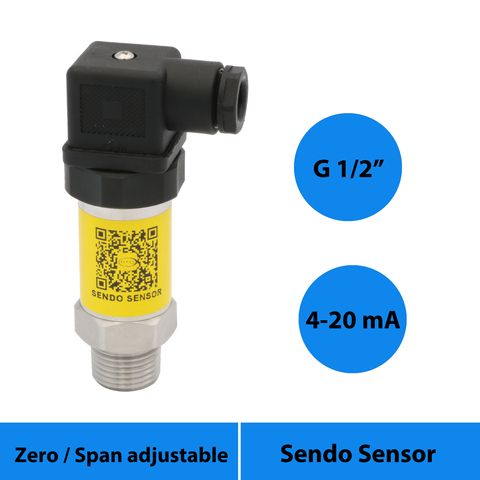 4 20 mA pressure sensor transmitter, 2 wire, 35 kpa, 350 mbar, 4 bar, 10bar, 20MPa, 200bar, 400bar, 40mpa, g 1/2 inch connection ► Photo 1/4