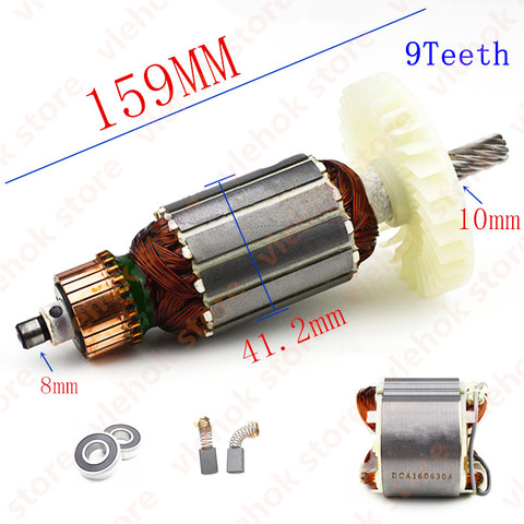 AC220-240V 9Teeth Electric Circular Saw Armature Rotor Stator for Makita 5704R 5806R 5704RK 5806B Power Tool Parts ► Photo 1/1