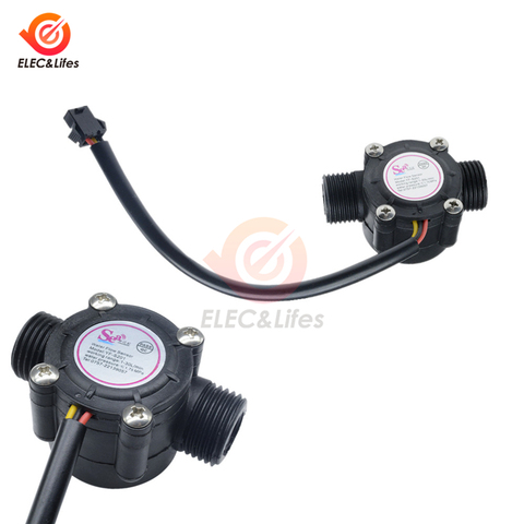 1-30L/min Liquid Water Flow Sensor Flowmeter 1/2