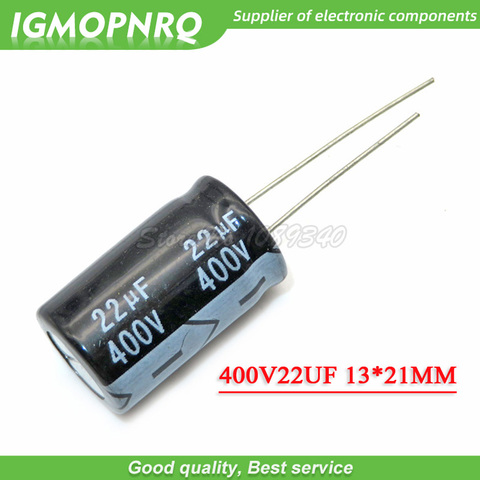 10pcs/lot 400V 22UF 13*21mm 13x20mm DIP Aluminum Electrolytic Capacitor 400V/22UF 13mm*21mm New Original ► Photo 1/1