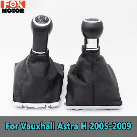 5 / 6 Speed Car Gear Shift Knob With Leather Boot Cover For Opel Vauxhall Astra H 2005 2006 2007 2008 2009 ► Photo 1/6