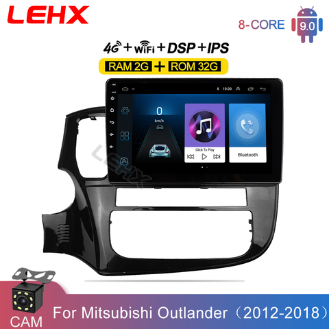 LEHX 2G+32G Android 9.0 4G Multimedia Video Player Navigation GPS For Mitsubishi Outlander 3 GF0W GG0W 2012-2022 Car Radio ► Photo 1/6