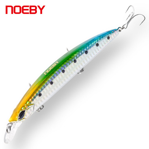 NOEBY 9498 Fishing Lure Minnow Crankbait Stream Floating Artificial Bait with 3D Eyes Treble or Single Hook 130mm23g ► Photo 1/6