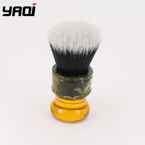 Yaqi Defect Handle 24MM Sagrada Familia  Fan Shape Tuxedo Resin Handle Men Wet Shave Brushes ► Photo 1/3