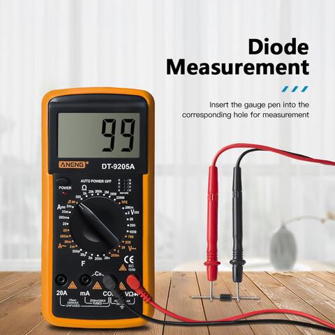 ANENG DT-9205A Digital Multimeter Handheld High Precision Multimeter Electrician Test DC Voltage Ammeter Electrician Tool ► Photo 1/6