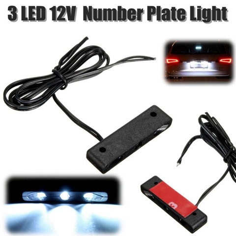 Motorcycle LED Number License Plate Universal Rear Light White Motorbike Scooter DC12V Lamp ► Photo 1/5