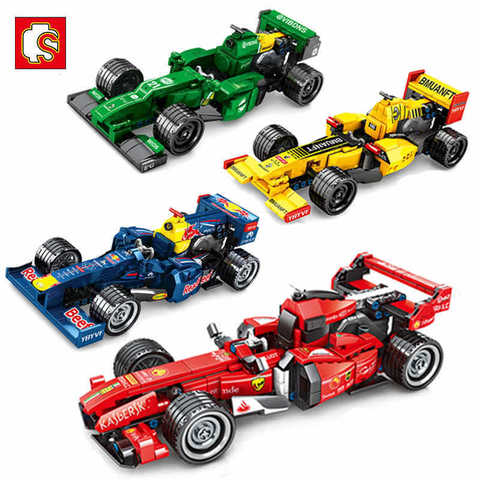 New SEMBO Blocks Pull Back Car Building Bricks Racing Vehicle Model Educational Kids Toys for Children Present Boy Birthday Gift ► Photo 1/6