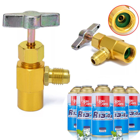 r134a Refrigerant Brass Tap Can Dispensing Valve Bottle Opener 1/2