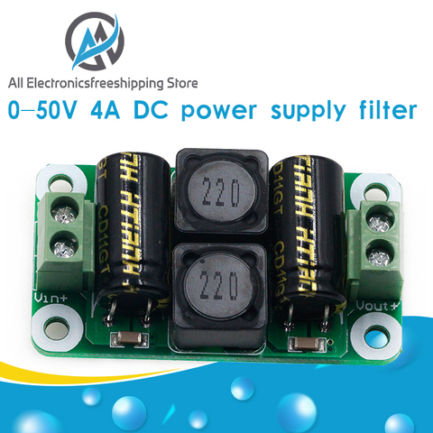 0-50V 4A DC power supply filter board Class D power amplifier Interference suppression board car EMI Industrial control panel a ► Photo 1/6