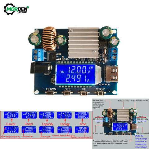 CC/CV Adjustable Automatic Step-Up/down Power Supply Solar charging module DC-DC Voltage Regulator Boost Buck Converter module ► Photo 1/6