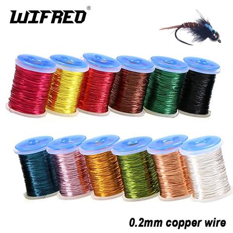 Wifreo 0.2mm Fly Tying Round Copper Wire for Fishing Flies Tying Materials Wire For Nymph Fly Bait Streamers Buzzers Dry Flies ► Photo 1/6