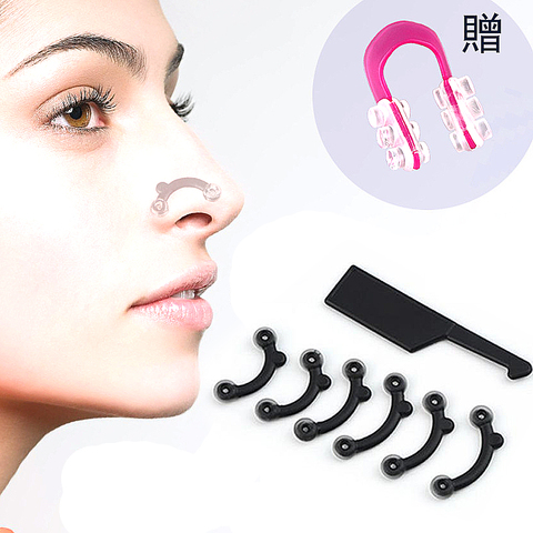 8pcs/set Nose Shaper Up Lifting Shaping Clip Shaper Bridge Straightening 3 Size Beauty Nose Clip Corrector Massage Tool No Pain ► Photo 1/6