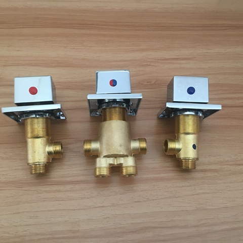 MTTUZK Square Handle Brass Switch Valve for Jacuzzi faucet shower mixer Bath faucet control valve Split Bathtub faucets ► Photo 1/6