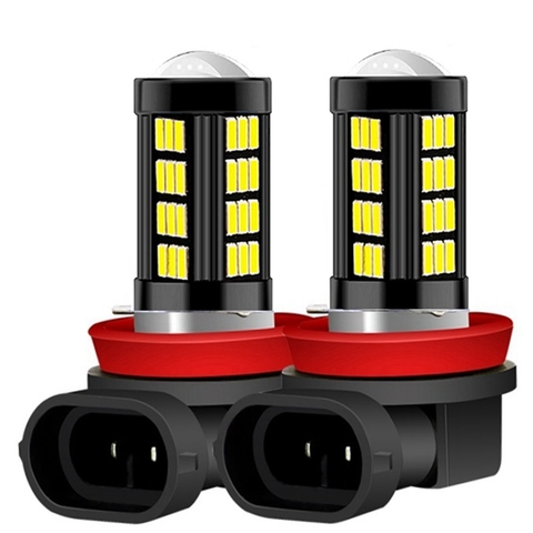 2Pcs NEW H8 H11 Led HB4 9006 H9 Anti Fog Lights 66 LED 1200LM 6000K White Car Driving Running Lamp Auto Leds Bulb 12V ► Photo 1/6