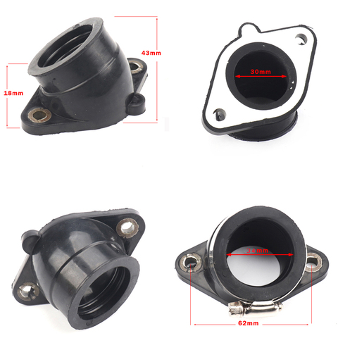 Motorcycle Rubber Adapter Inlet Intake Pipe For KAYO T2 T4 CB250 Dirt Bike Motocross Modified PWK 28 30mm carburetor ► Photo 1/6