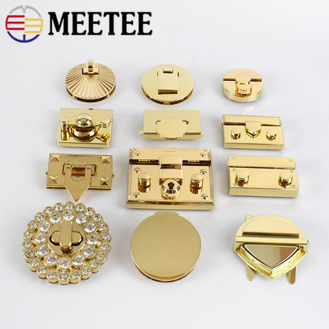 Meetee 2pcs Metal Clasp Turn Twist Lock Spring Buckle for DIY Handbag Bag Purse Hardware Closure Bags Parts Leather Accessories ► Photo 1/6