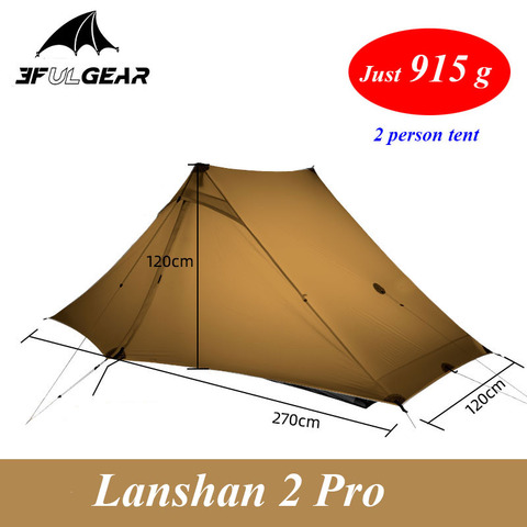 Just 915 grams 2022 Lanshan 2 Pro 2 Side 20D Silnylon Light Weight  2 Person 3 Seasons Big Room Outdoor Backpacking Camping Tent ► Photo 1/6