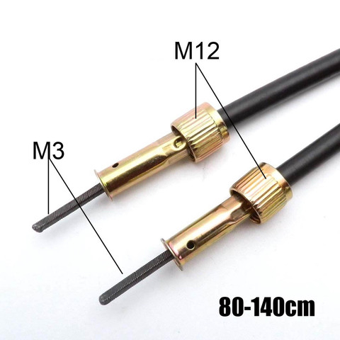 Motorcycle Speedometer Cable Double Square Head M12 Thread for Chinese Scooter Parts 80-140cm Length ► Photo 1/4