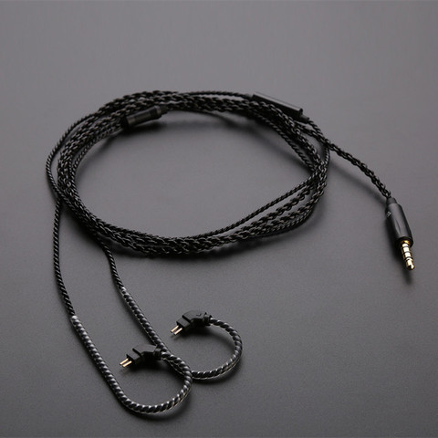 TRN Original Earphone Cable Black Wire Microphone Optional For TRN V90 V80 V10 V20 V30 VX BA5 IM1 H2 ► Photo 1/6