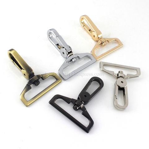1pcs Metal 38mm D Ring Swivel Eye Snap Hook Trigger Clasps Clips for Leather Craft Bag Strap Belt Webbing Keychain Large Size ► Photo 1/6
