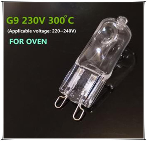 New 240V 230V oven light bulb G9 high temperature bulb Steamer light G9 oven lighting bulb 230v 25w 40w 60w 300 degrees ► Photo 1/4