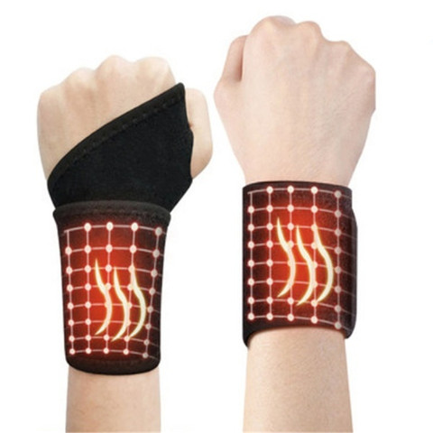 1Pair Black Tourmaline Self-Heating Wrist Brace Arthritis Pain Relief Magnetic Therapy Braces Belt Health Care Sports Protection ► Photo 1/6