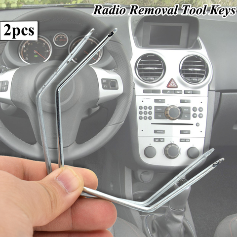 2x For Chevrolet Vectra Opel Corsa Vauxhall Vectra Holden Astra CD Stereo Radio Removal Extractor Key Release Pin Install Tool ► Photo 1/6