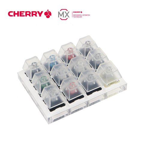 JKDK 12 Cherry MX Switches Keyboard Tester Kit Clear Keycaps Sampler PCB Mechanical Keyboard Translucent Keycaps Testing Tool ► Photo 1/6