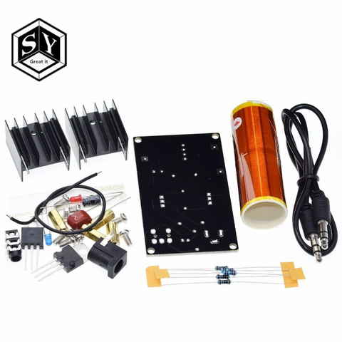 1 Set Mini Tesla Coil Kit 15W Mini Music Tesla Coil Plasma Speaker Tesla Wireless Transmission DC 15-24V DIY Kits ► Photo 1/6