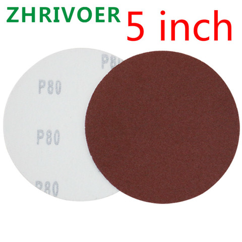 10pcs 5 inch round sandpaper disc flocking self adhesive sandpaper 125mm woodworking sandpaper air mill polishing sandpaper ► Photo 1/2