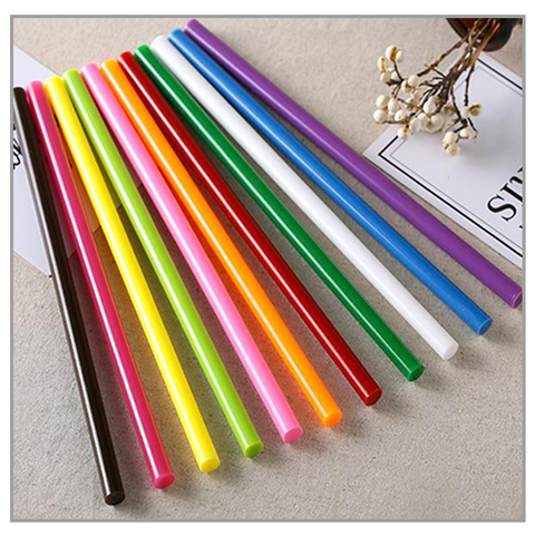 Mixed colors Hot Silicone sticks 11MM Hot melt adhesive 7mm glue for the gun Use for home DIY Colorful hot melt glue sticks ► Photo 1/5