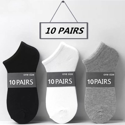 20pcs=10 Pairs/lot Spring Summer Women Cotton Ankle Short Socks  Low Cut Invisible Breathable Solid Color Boat Ankle Socks ► Photo 1/6