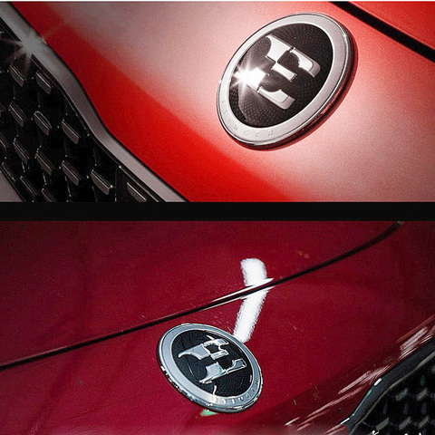 7.6cm Car Front Hood E Emblem Badge Trim Cover Car Styling For Kia Stinger GT LINE 2017-2022 Head 3D Logo Accessories ► Photo 1/6